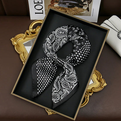 2025 New Fashion Luxury Printed Square Shawl Women 70x70cm Pashmina Silk Scarf Neck Headband Bandana Beauty World Shop