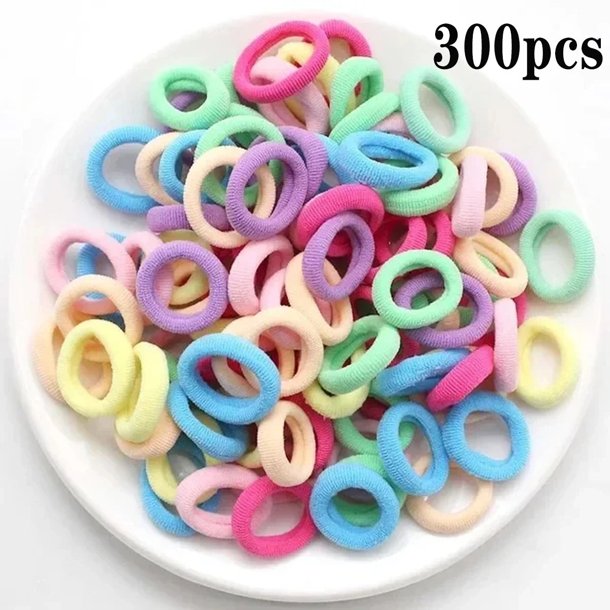 200PCS Women Girls Colorful Nylon Elastic Hair Bands Ponytail Hold Small Hair Tie Rubber Bands Scrunchie Hair Accessories Beauty World Shop