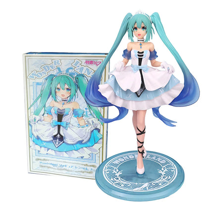 New 20cm Desktop Cute Hatsune Miku Kwaii Style Anime Figure Toys PVC Model Collector Doll Birthday Gift Beauty World Shop