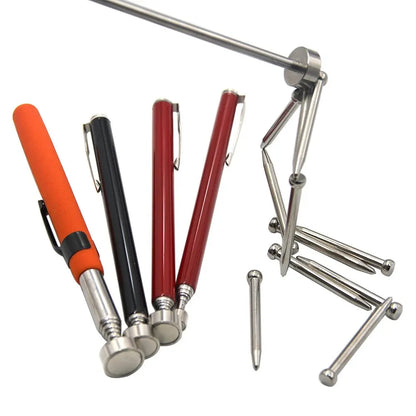 Magnetic Retractable Pickup Suction Iron Rod Portable Multifunctional Extractor Pen Clip Automotive Repair Tools Beauty World Shop