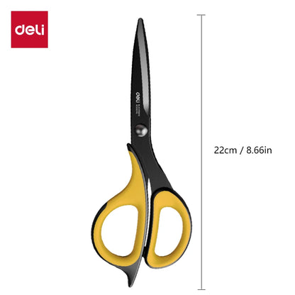Deli-Stainless Steel Anti-Stick Scissors, Alloy Stationery, School Supplies, Office, Student, DIY, Hand Craft, 184mm Beauty World Shop