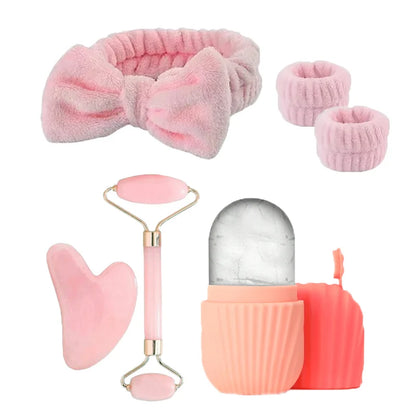 6-piece ice roller facial skin care ice roller set facial roller scraping face tool face washing skin care tool Beauty World Shop
