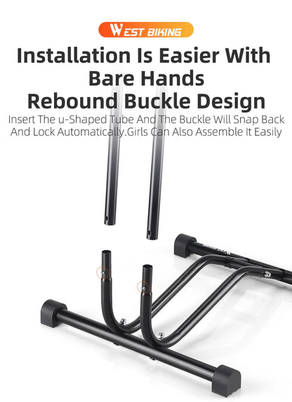 WEST BIKING 3 In 1 Bicycle Parking Rack Multifunctional Bike Indoor Garage Storage Stand MTB Road Bike Maintenance Repair Stand Beauty World Shop