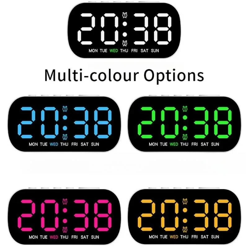 Digital Alarm Clock USB Powered Temperature Date Week Dual Alarm Night Mode Snooze Clock 5 Levels of Brightness 12/24H LED Clock Beauty World Shop