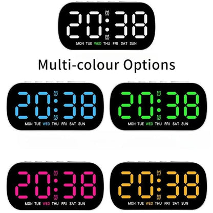 Digital Alarm Clock USB Powered Temperature Date Week Dual Alarm Night Mode Snooze Clock 5 Levels of Brightness 12/24H LED Clock Beauty World Shop