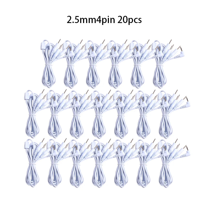 2/4 Pins Head 2.5/3.5mm Plug Type Electrode Cable Line Wire For Tens Acupuncture Electrical Nerve Muscle Stimulator Beauty World Shop