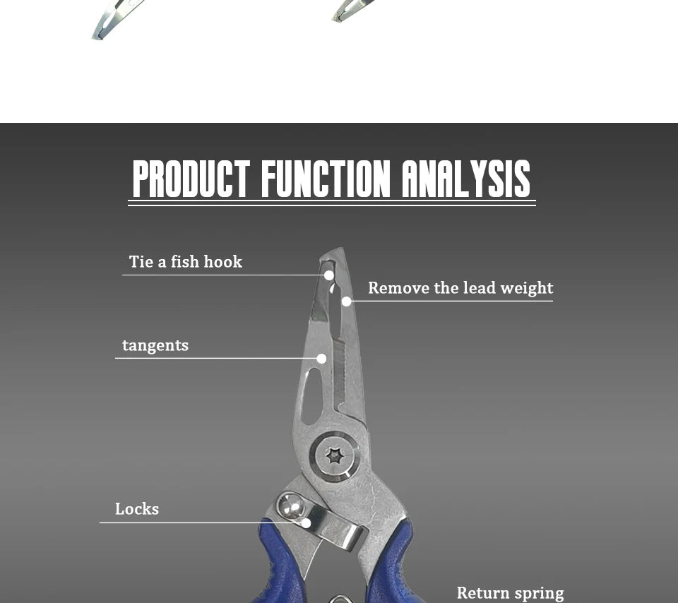 Fishing Lure Plier Scissors Return Spring Latch Bend Design Comfortable Handle Needle Nose Pliers Eagle Nose Pliers Orange Beauty World Shop