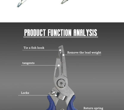 Fishing Lure Plier Scissors Return Spring Latch Bend Design Comfortable Handle Needle Nose Pliers Eagle Nose Pliers Orange Beauty World Shop
