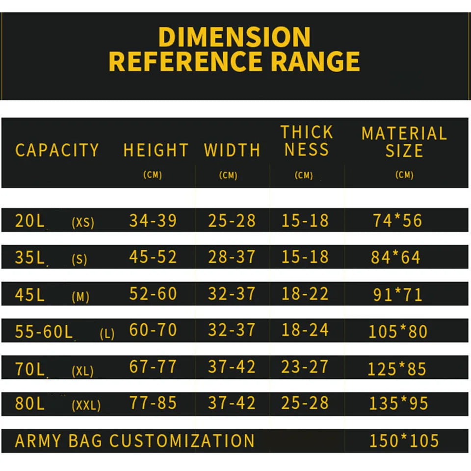 KoKossi 1Pcs 20-60L Outdoor Hiking Backpack Rain Cover Backpack Waterproof Cover Cycling Hiking Reflective Rain Cover Unisex Beauty World Shop