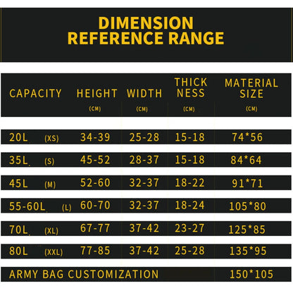 KoKossi 1Pcs 20-60L Outdoor Hiking Backpack Rain Cover Backpack Waterproof Cover Cycling Hiking Reflective Rain Cover Unisex Beauty World Shop