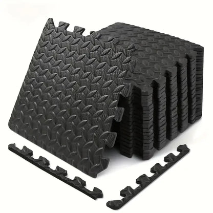 16Pcs Non-slip Waterproof Fitness Mat Shock-absorbing Floor Protection Splicing Exercise Mat Power Yoga Training Floor Tiles Beauty World Shop