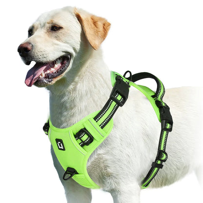 No Pull Dog Harness, Adjustable Soft Padded Pet Vest with Easy Control Handle Beauty World Shop