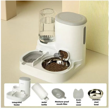 Cat bowl automatic feeder for cats, dogs, pets, water dispensers, integrated cat bowl, cat food basin, dogs, eating, drinking wa Beauty World Shop