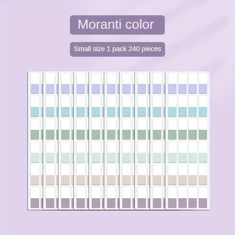 Morandi Colors Index Stickers, Light Color Index Notes, Transparent Writable Folder Sticky Notes Beauty World Shop