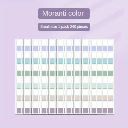 Morandi Colors Index Stickers, Light Color Index Notes, Transparent Writable Folder Sticky Notes Beauty World Shop