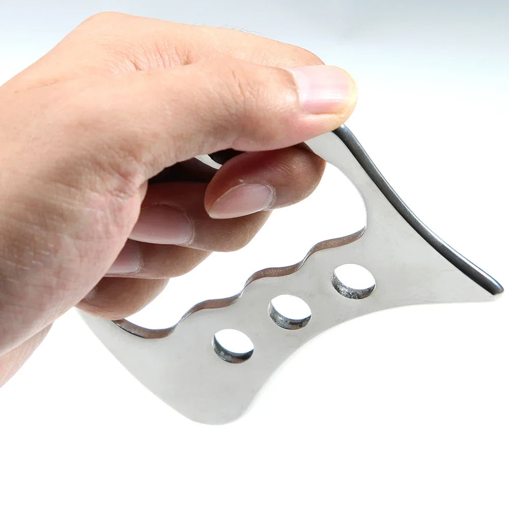 Professional Gua Sha Massage Tools, Stainless Steel Guasha Tool,Manual Massage Sticks for Jawline Sculpting & Puffiness Reducing Beauty World Shop