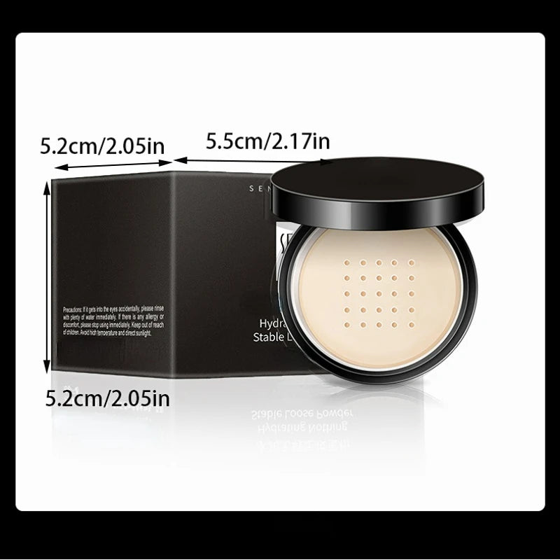Hydrating Flawless Setting Powder,Natural Nude Finish Oil Control Strong Concealer for All Skin Types Fine Powdery Face Makeup Beauty World Shop