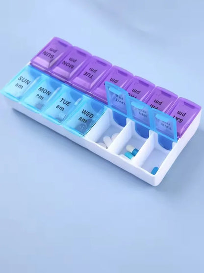 10 Compartments Travel Pill Organizer Pocket Portable Pill Storage Box Case Daily Pill Container or Purse Fish Oil Medicine Beauty World Shop