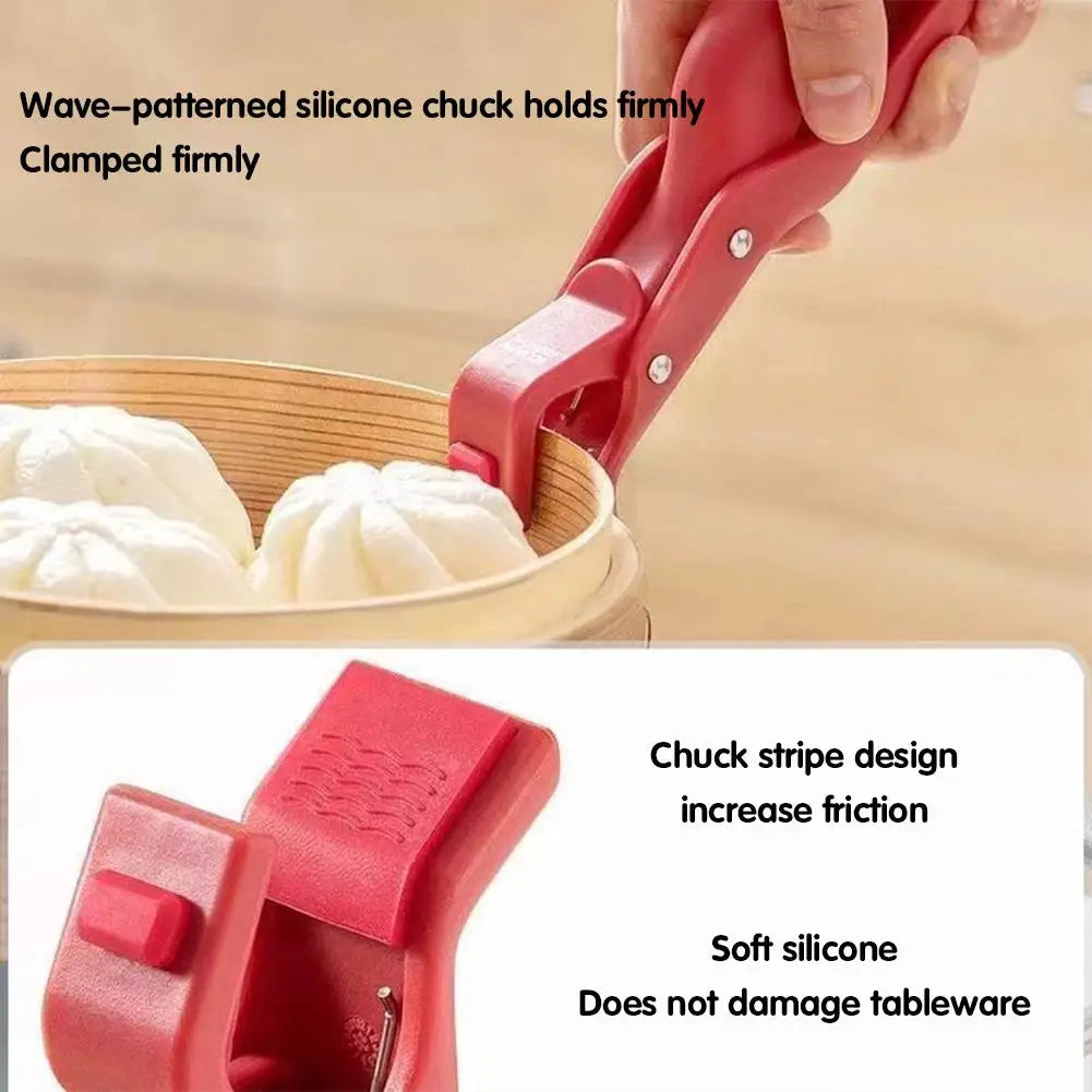 Anti-Scalding Dish Plate Gripper Clips Tongs Clamp Holder for Moving Hot Plate or Bowls Out from Pot Microwave Oven 1/2pcs Beauty World Shop
