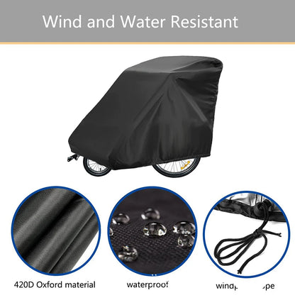 New 84*140*99cm Bicycle Protective Cover Storage Cover For Chariot Child Single Double Bike Trailer PU Coating Waterproof Covers Beauty World Shop