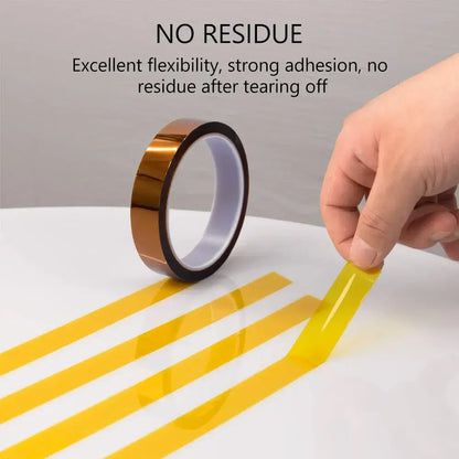 5-40mm Kapton Tape Polyimide Adhesive Insulating Adhesive Tape Каптоновый Скотч Heat Tape for Board Protection Beauty World Shop