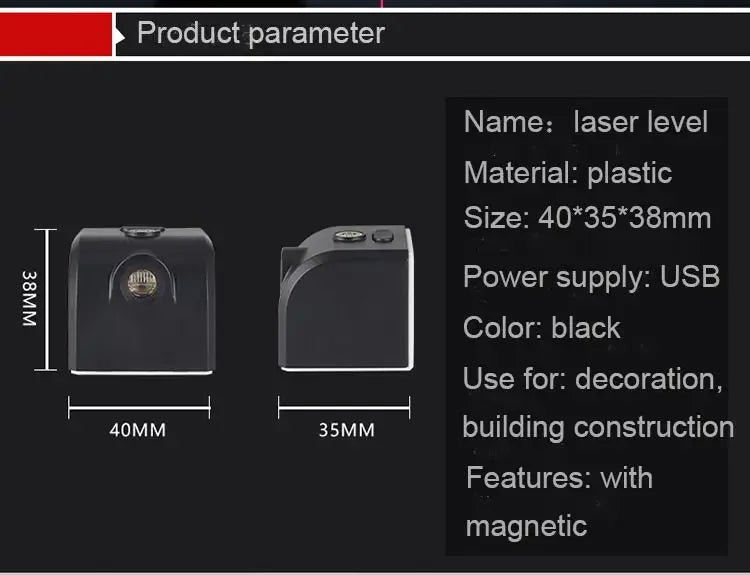 Powerful Laser Level Mini Horizontal And Vertical Cross Lines Super Green Portable Laser Level Location Line For USB Charge DIY Beauty World Shop