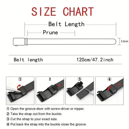 New Automatic Buckle Belt, Canvas Tactical Workwear Casual Outdoor Military Training Pants Belt For Men Beauty World Shop