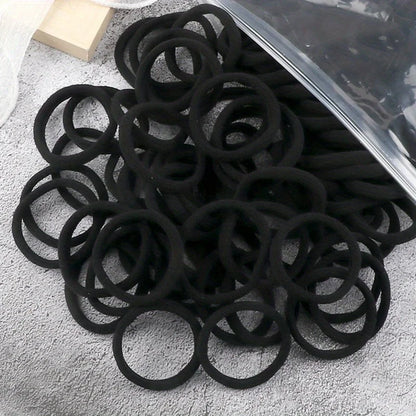 50/100/200pcs Women Girl Mixed Colors Hair Bands Basic Hair Ties Elastic Headband Simple Hair  Accessories Ponytail Holder Beauty Fashion