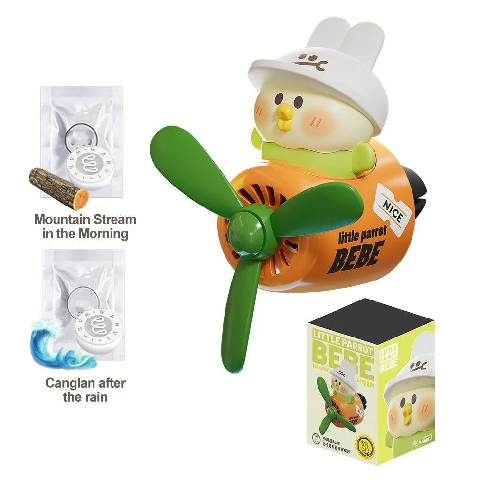 Cool Bear Pilot Car Air Freshener Rotating Propeller Air Outlet Perfume Fragrance Flavoring 자동차 공기 청정기 Accessories 방향제 차량용 Beauty World Shop