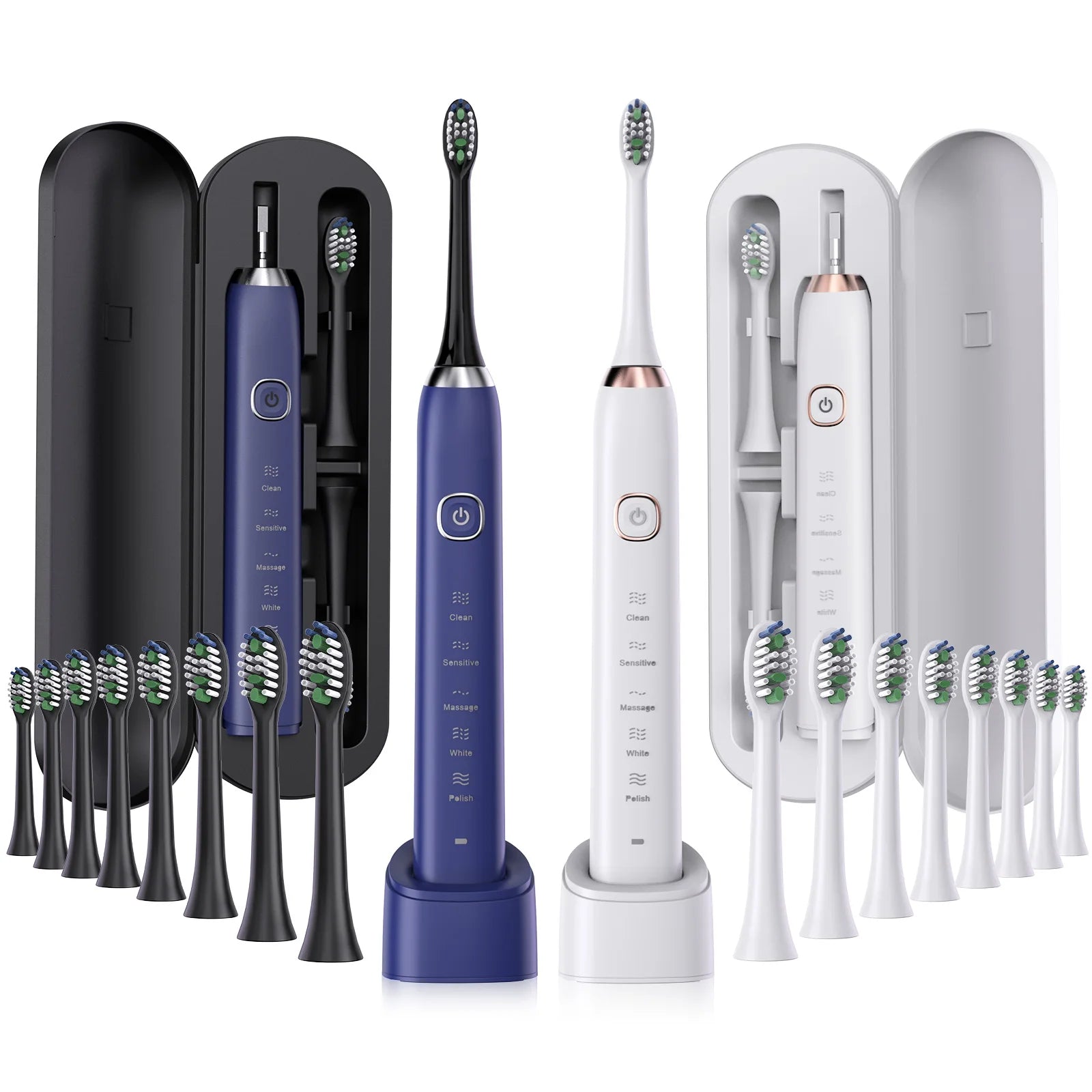 Sonic Electric Toothbrush Smart Ultrasonic Dental Teeth Whitening Rechargeable Adult Tooth Brush Sarmocare S100 With8 Brush Head Beauty World Shop