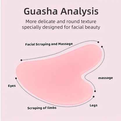 7-piece facial cleansing and massage set with a silicone dual-ended brush, dual-ended roller, and heart-shaped gua sha tool Beauty World Shop