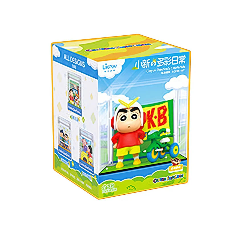 Crayon Shin-Chan Action Kamen‌ Kazama Tōru Bochan Anime Figure Model Doll Colorful Daily Iife Micro Scene Blind Box Toys Gifts Beauty World Shop