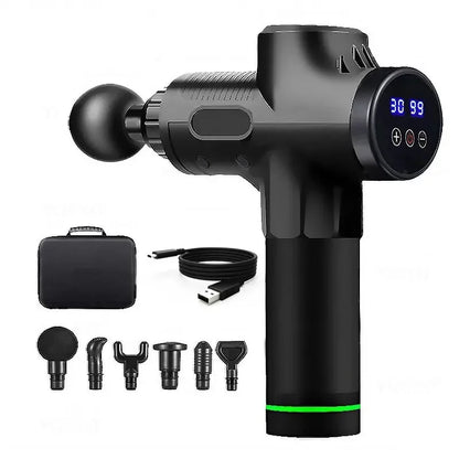 Portable Fascia Gun Vibration Massage Gun For Body Neck Back Deep Muscle Relaxation Fitness Slimming One Head Beauty World Shop