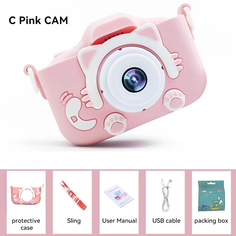 Christmas Children Camera HD 1080P Toddler Digital Video Camera 2.0inch Kids Camera with Silicone Cases Toys for Christmas Gifts Beauty Fashion