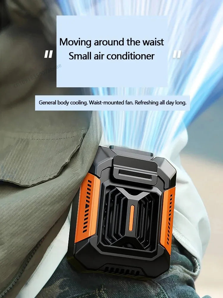 HOMFISH Personal Belt Clip Fan Portable Power Bank Flashlight Wearable Fan Hanging Neck Fan for Outdoor Works Hiking Camping Beauty World Shop