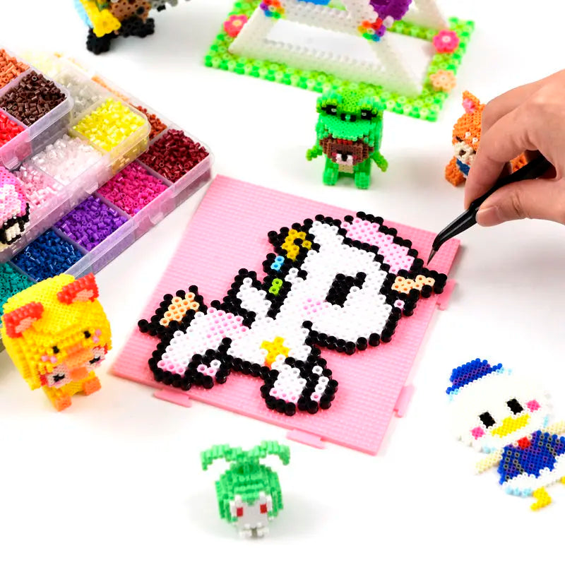 2.6mm Perler Hama beads Set 3D Puzzle Iron Beads Toy Kids Creative Handmade Craft DIY Gift fuse beads Have large pegboard Beauty World Shop