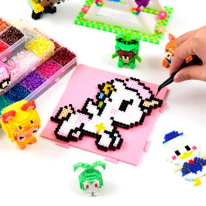 2.6mm Perler Hama beads Set 3D Puzzle Iron Beads Toy Kids Creative Handmade Craft DIY Gift fuse beads Have large pegboard Beauty World Shop