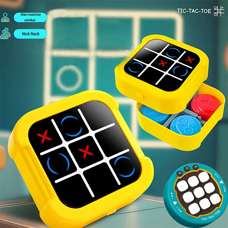 Electronic Chessboard Tic Tac Toe Multifunctional Children's Education Strategy Toy  Parent-Child Fun Interactive Brain Game Beauty World Shop