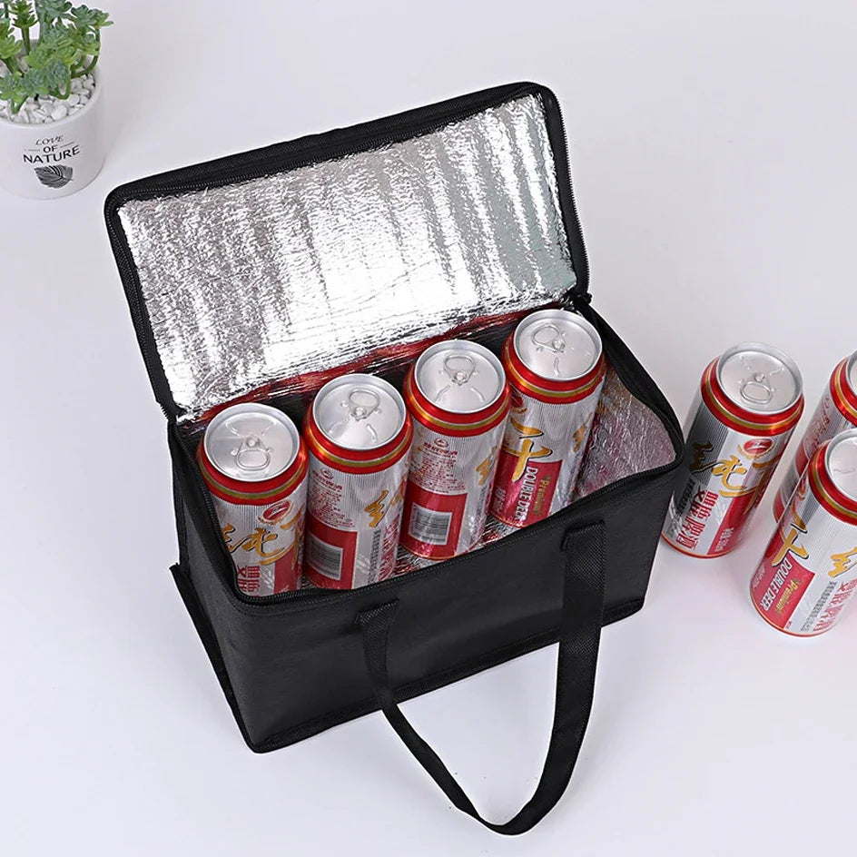 Portable Lunch Cooler Bag Folding Insulation Picnic Ice Pack Food Thermal Bag Drink Carrier Insulated Bags Beer Delivery Bag Beauty World Shop