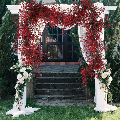 1.8m Artificial Hanging Plants Garland Plastic Red Ferns Fake Ivy Plant for Christmas Home Wedding Table Party Garden Decoration Beauty World Shop