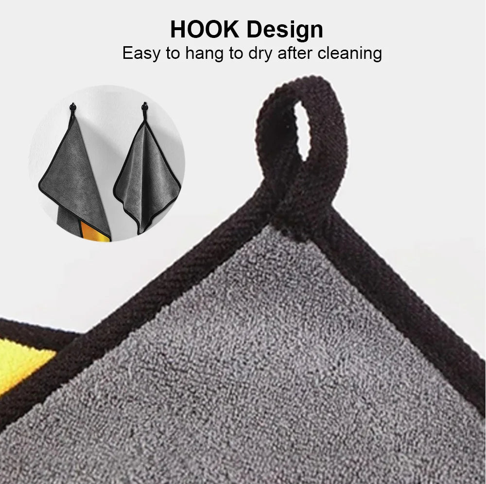 Car Wash Microfiber Towel 30x30/60CM Car Cleaning Drying Cloth Hemming Car Care Cloth Detailing Car Wash Towel Beauty World Shop