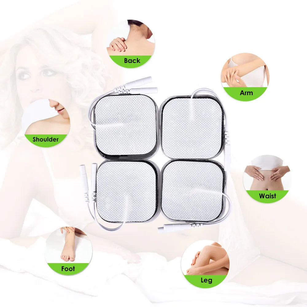 100P/50P 5x5cm Muscle Stimulator Electrode Pads Non-woven Fabric Self Adhesive Replacement Pads for Tens Digital Massage Machine Beauty World Shop