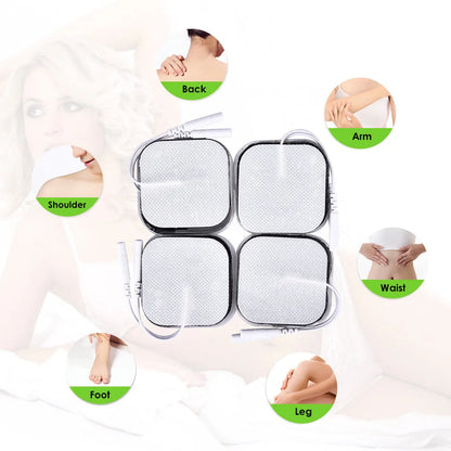 100P/50P 5x5cm Muscle Stimulator Electrode Pads Non-woven Fabric Self Adhesive Replacement Pads for Tens Digital Massage Machine Beauty World Shop