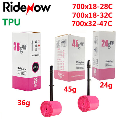 RideNow TPU Bike Inner Tube 700C 700x18 23 25 28 32 35 37 40 47C Road Bicycle Tire MTB Bike Camera 29x1.5 1.75 1.9 pneu aro Beauty World Shop