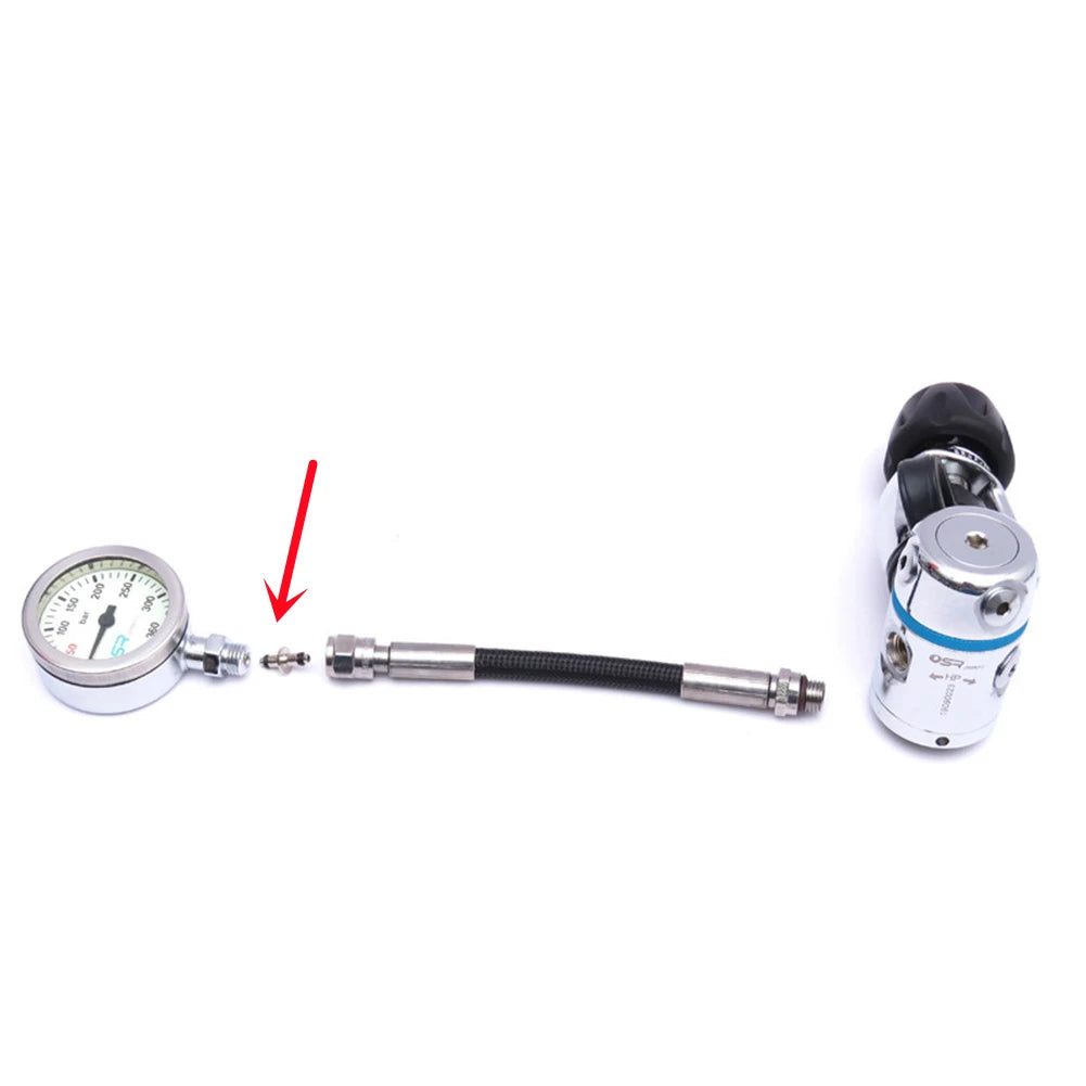 1pc Scuba Diving High Tube Pressure T End Air Spool With O-Ring For SPG Swivel Standard High Pressure Hoses Diving Accessories Beauty World Shop