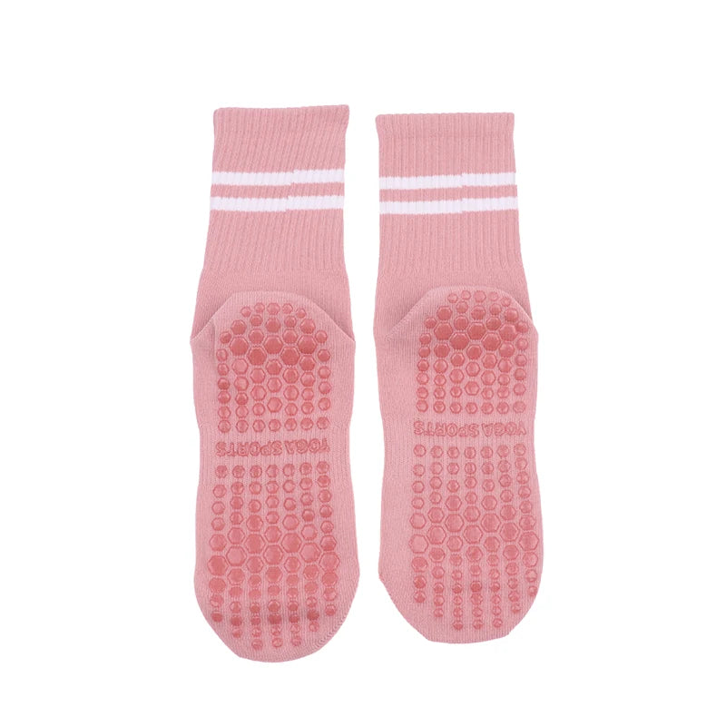 1pair Men's Cotton Non-slip Yoga Socks With Grips Breathable Anti Skid Floor Socks For Pilates Gym Fitness Size 39-44 Beauty World Shop