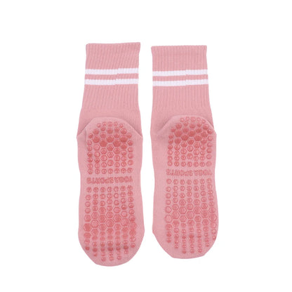 1pair Men's Cotton Non-slip Yoga Socks With Grips Breathable Anti Skid Floor Socks For Pilates Gym Fitness Size 39-44 Beauty World Shop