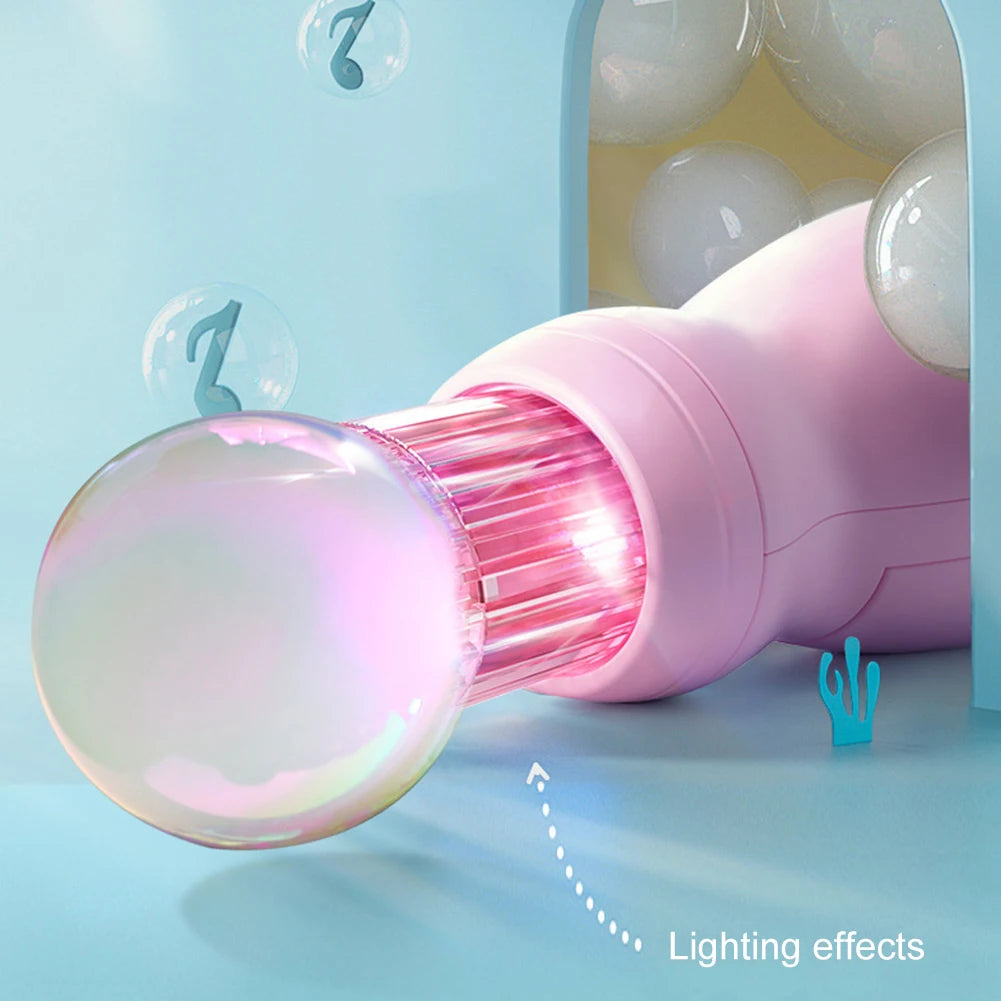 Elastic Smoke Bubble Machine USB Rechargeable Portable Bubble Maker Elastic Bubble Fog Wand for Kids  Electric Bubble Blower Beauty World Shop