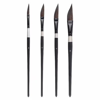 4pcs Pull Wire Paint Brush Set - Nylon Knife-Shaped Watercolor Pen for Gouache, Acrylic & Fine Detail Art Beauty World Shop