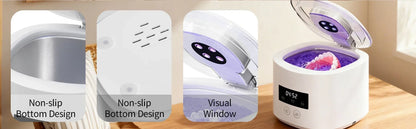 NEW HOT Small portable cleaning machine full-automatic household cleaning jewelry braces contact lens cleaner Beauty World Shop